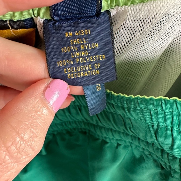 Polo Ralph Lauren Men’s Swim Trunks Size XL Dark Green Shorts Lime Green Pony - Picture 7 of 8